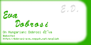 eva dobrosi business card